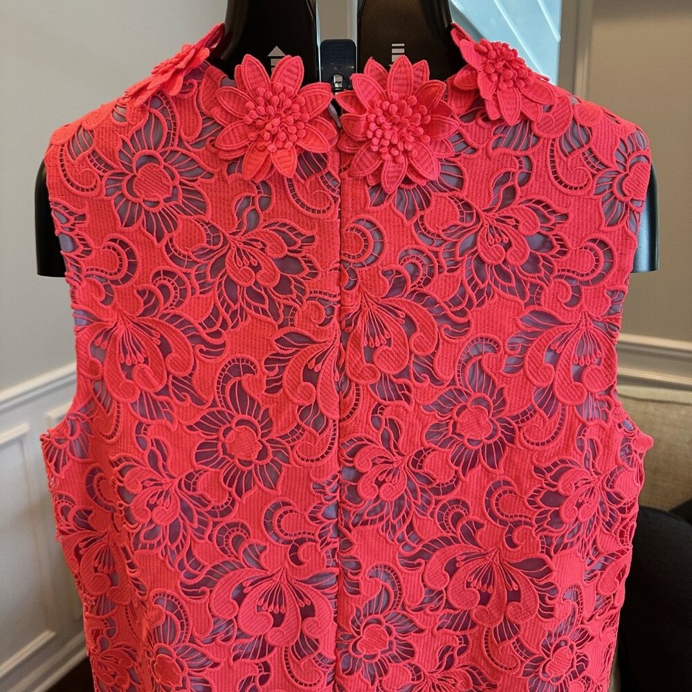 AKNVAS Floral Lace Dress, Coral, XL - Picture 4 of 7